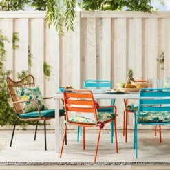 5" X 7" Multi Dot Fringed Outdoor Rug Teal/Pink/Yellow - Opalhouse™ -Home Furnishings Store GUEST 0b5e6a0b 4b65 4e2a b81e d52869792536