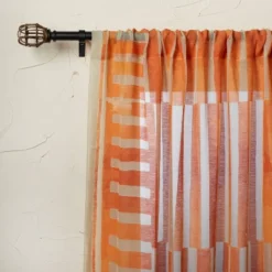 1pc Sheer Ophelia Printed Burnout Window Curtain Panel Orange - Opalhouse™ Designed With Jungalow™ -Home Furnishings Store GUEST 154e0bfa b339 41f9 9f40 0461976c9081