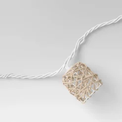 10ct Incandescent Mini Lights With Wrapped Rattan Hoods Brown - Opalhouse™ -Home Furnishings Store GUEST 1611eebf 7bfb 46d6 95fc 5806cce0b33e