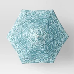 7.5'x7.5' Decorative Trim Scalloped Outdoor Market Umbrella Blue - Opalhouse™ Designed With Jungalow™ -Home Furnishings Store GUEST 3480178a 70b9 4096 bef0 b5fe8b7a355b