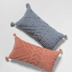 Oversize Embroidered Textured Lumbar Throw Pillow - Opalhouse™ -Home Furnishings Store GUEST 412a54b4 ac2e 4867 9a69 457e185d6f3e