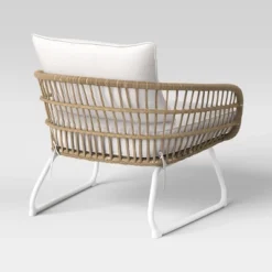 Southport Outdoor Patio Chair With Metal Legs, Club Chair Natural/White - Opalhouse™ -Home Furnishings Store GUEST 85f574ff c7e7 4d01 b943 e6500f46c5aa