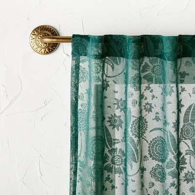 36"-66" Medallion Snap Grip French Curtain Rod Brass - Opalhouse™ Designed With Jungalow™ 3 36"-66" Medallion Snap Grip French Curtain Rod Brass - Opalhouse™ Designed With Jungalow™