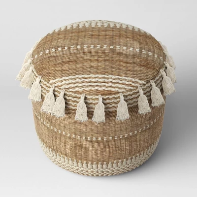 Gemma Pouf Jute Striped/Tassels Natural - Opalhouse™ 4 Gemma Pouf Jute Striped/Tassels Natural - Opalhouse™ - Image 2