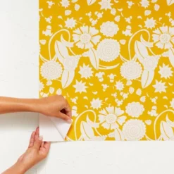 Idris Flower Wallpaper Pharaoh Gold - Opalhouse™ Designed With Jungalow™ -Home Furnishings Store GUEST afa3c2c7 d4a3 4da6 989a 5ea8e7d3bc25