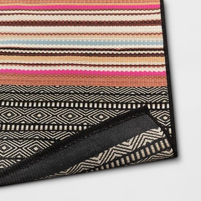 5' X 7' Outdoor Rug Multi Stripe Global Pink - Opalhouse™ 4 5' X 7' Outdoor Rug Multi Stripe Global Pink - Opalhouse™ - Image 2