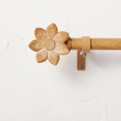 Flower Faux Wood Curtain Rod Natural Wood - Opalhouse™ Designed With Jungalow™ -Home Furnishings Store GUEST c5b5a613 8f9b 4e84 9eff 5ca6e3369a7b