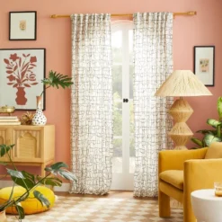 1pc Light Filtering Embroidery Bridges Window Curtain Panel White - Opalhouse™ Designed With Jungalow™ -Home Furnishings Store GUEST cc3504b0 8e79 4236 8d8b 7dc946df2b57 1