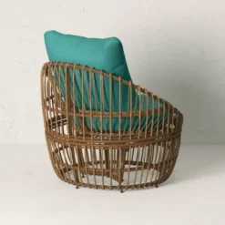 Topanga Club Chair With Ottoman - Blue/Brown - Opalhouse™ Designed With Jungalow™ -Home Furnishings Store GUEST db6f5d67 275a 4bfa 9fae 3ff68f41b8d1