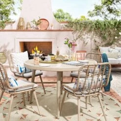 Leona 46" Round Crushed Bamboo Stamped Steel Top Patio Dining Table - Opalhouse™ 6 Leona 46" Round Crushed Bamboo Stamped Steel Top Patio Dining Table - Opalhouse™ -Home Furnishings Store GUEST f04b764c a584 4bfe b9ea 6c0ea8ed5c2c